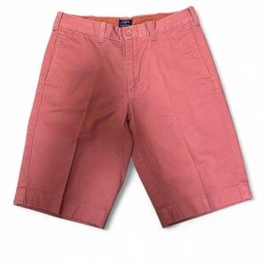 J. Crew Men's Coral Flat Front Shorts